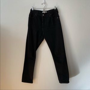 Re/Done High Rise Ankle Cropped Jeans